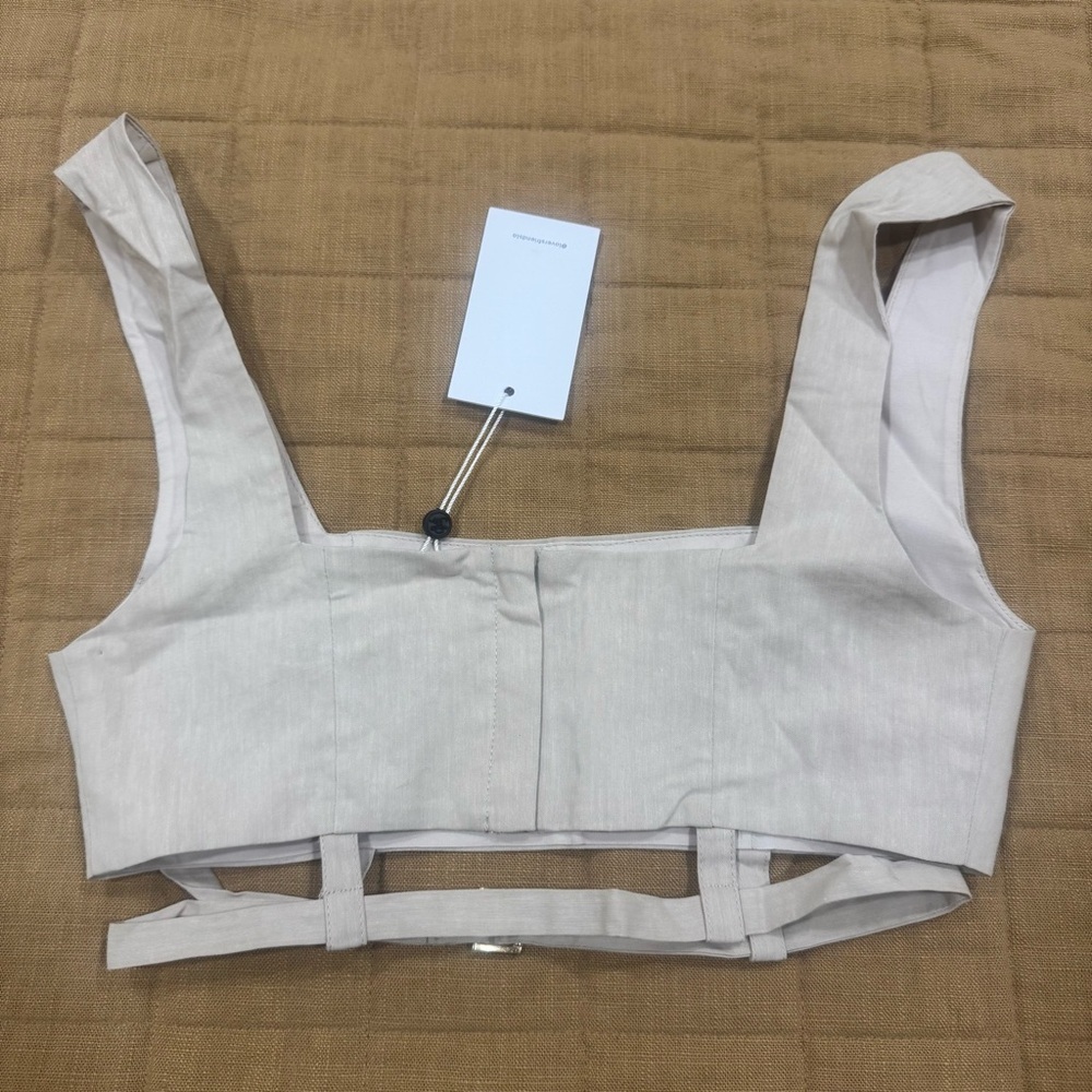 NWT Lovers & Friends Cinzia Bra Top in Beige Neutral Size XS Retail $138 - Picture 3 of 7